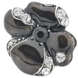 Black flower ring