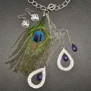 Peacock necklace