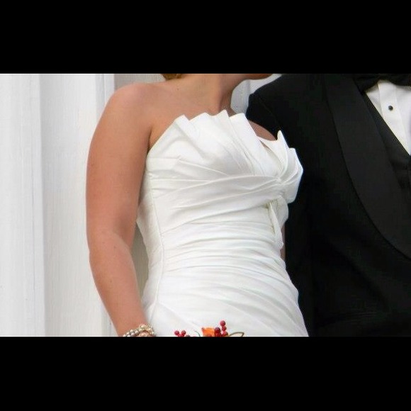 Authentic Modeca Size 8 Wedding Dress - Picture 3 of 4