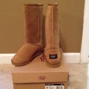 Brand new classic tall ugg chestnut size 8