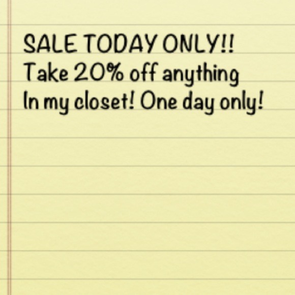 Sale today only!