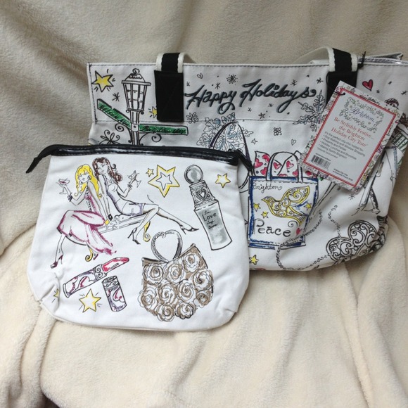 Canvas city tote with inside zip pocket