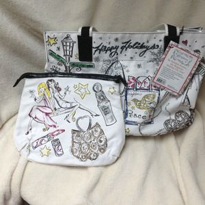 Canvas city tote with inside zip pocket