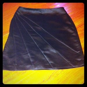 Express vintage inspired satin black skirt