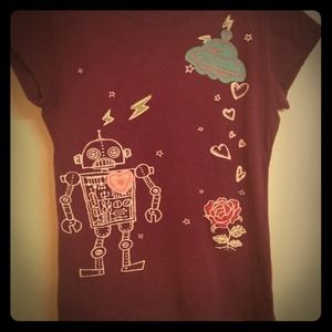 Purple robot shirt