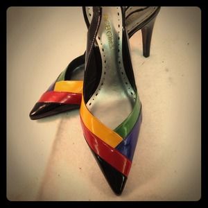 BCBGIRLS Glitzy Slingback Heels Size 7 1/2 med