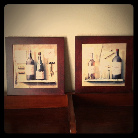 Bed Bath & Beyond Other Italian Wine Decor Ceramic Wall Tile Trivets