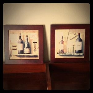 Italian wine decor ceramic wall tile trivets