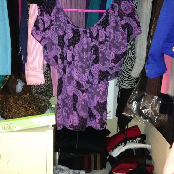 Purple and black top
