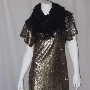 Black knitted scarf