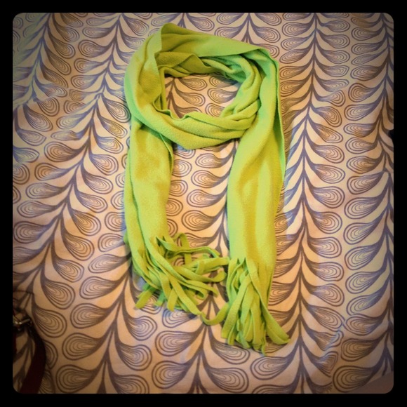 Lime green scarf