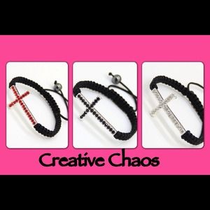 Sideway cross bracelet