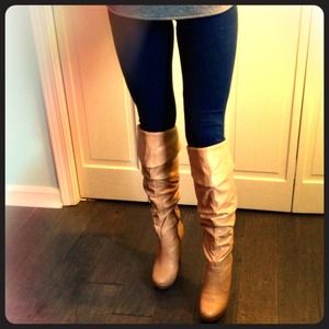 Knee-High Platform Slouch Boots Sz. 7.5