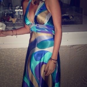 Satin cocktail dress