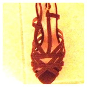 Sandal heel..brown..never worn!!!