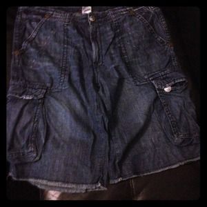 Mens True Religion Denim Cargo Short Size 38