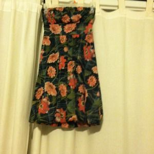 American rag strapless floral dress