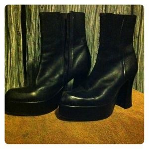 Traded to angelbaby0113. Leather platform Booties