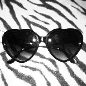 Black heart shaped sunglasses