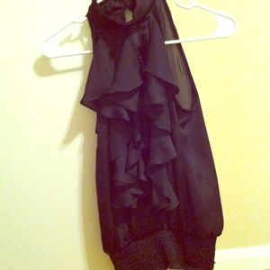 Black neck collar shirt