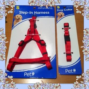 SALE🐾NWT Red Harness & Collar Small
