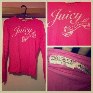 REAL JUICY COUTURE long sleeve pink shirt OBO