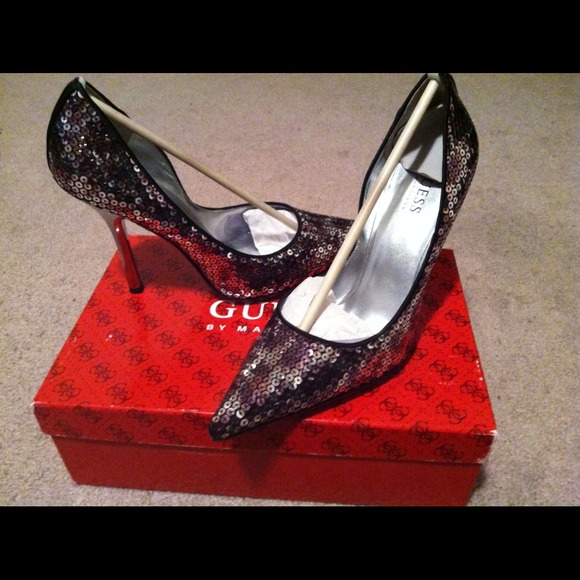 GUESS Sequined Heels Size 9