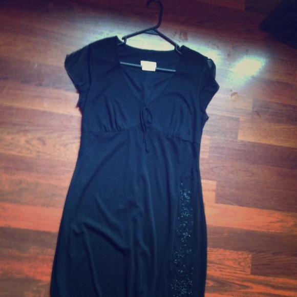 ***SOLD***NWOT size 14 black beaded dress.