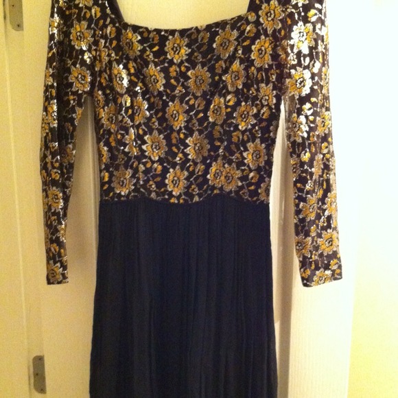 Black and gold dress
