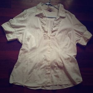 White ruffled blouse