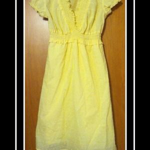 Light Yellow Baby Doll dress with 1/4 sleeve