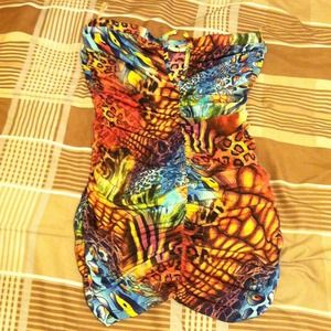 Sexy dress with cheetah print very colorful