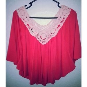 Watermelon colored crop top