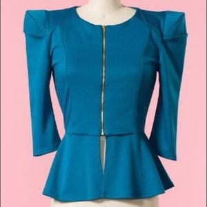Teal Peplum!!