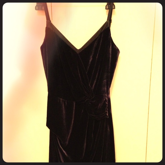 Dark purple velvet Robert Rodriguez dress