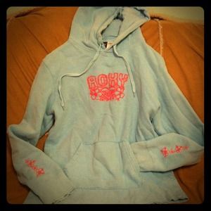 Roxy Baby Blue & Hot pink Sweatshirt