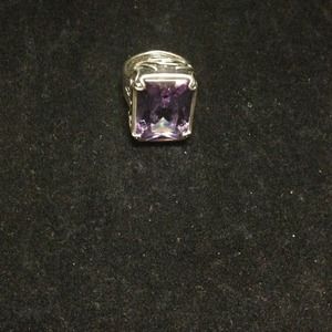 Purple and silver ring