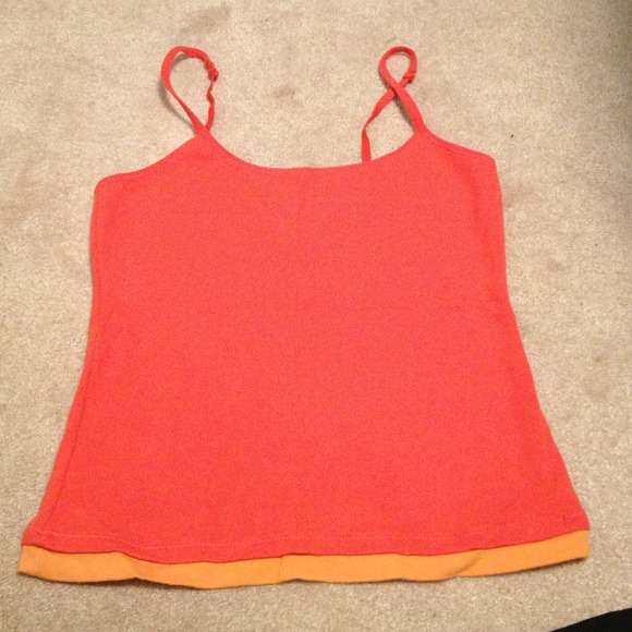 Sold** Dark orange cami with light orange hem.