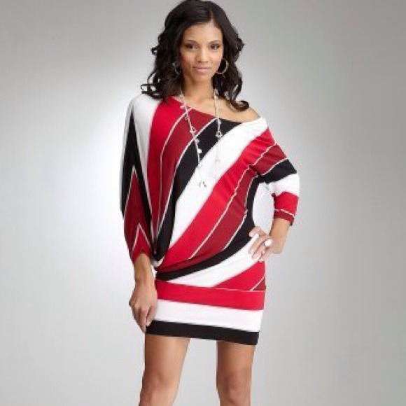 SOLD!! 100% Authentic NWT Bebe multi-stripe dress.