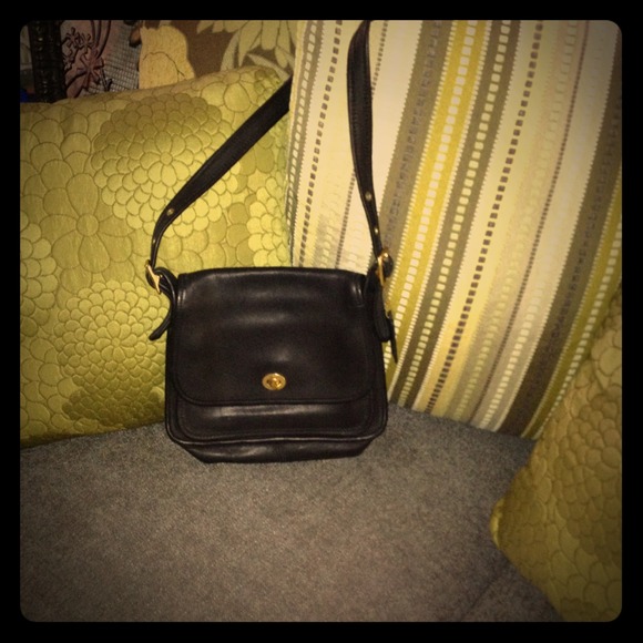 🎈🎈Vintage Leather Black Coach Handbag 🎈🎈
