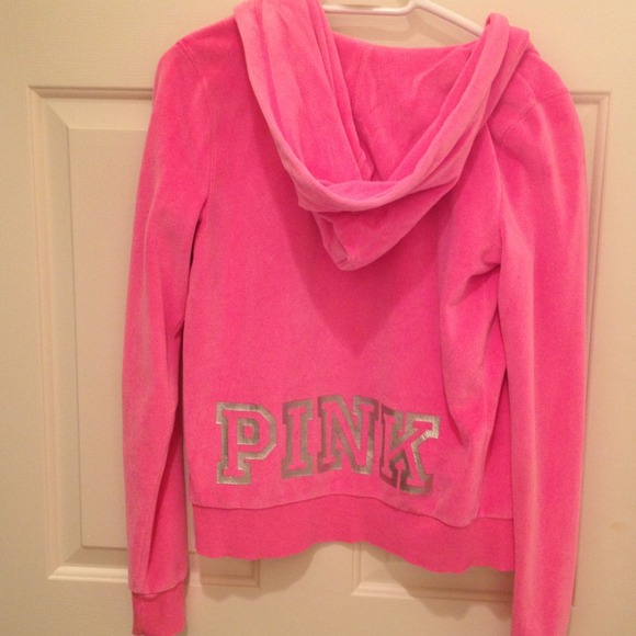 ***RESERVED*** VS Pink velour hoodie.
