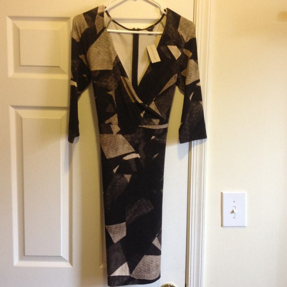 Ann Taylor Plunging Neck Dress