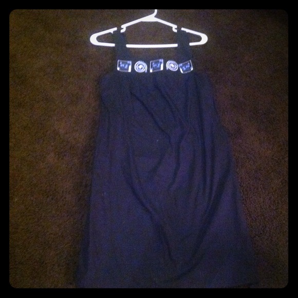 Loft navy summer halter dress