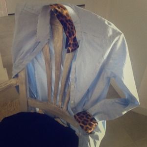 Brand new Express button down fitted shirt