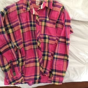 Pink flannel shirt