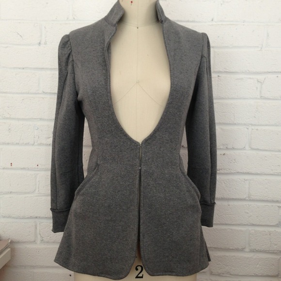 NEW Heather grey French terry equestrian jacket
