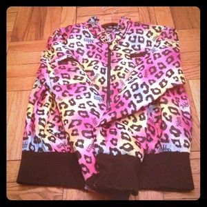 Abby Dawn Rainbow leopard jacket