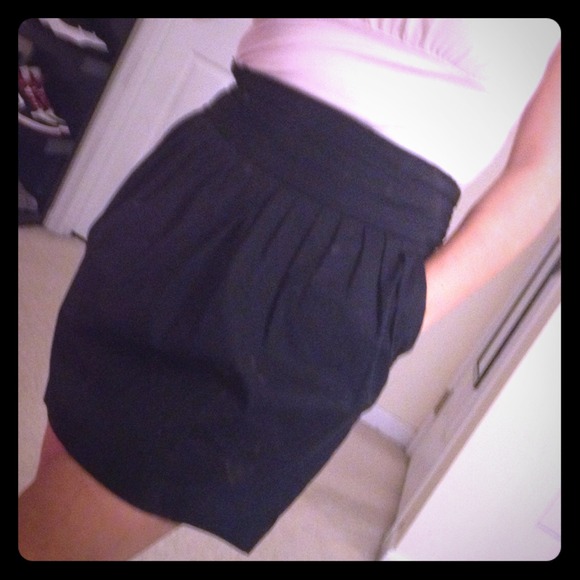 Pleated Black Skirt