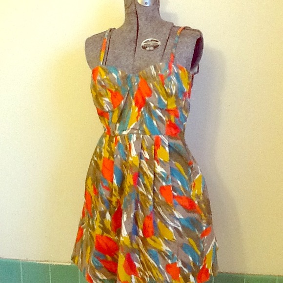Watercolor Bustier Fit and Flare