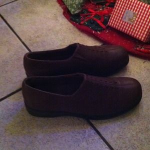 Brown dress mules